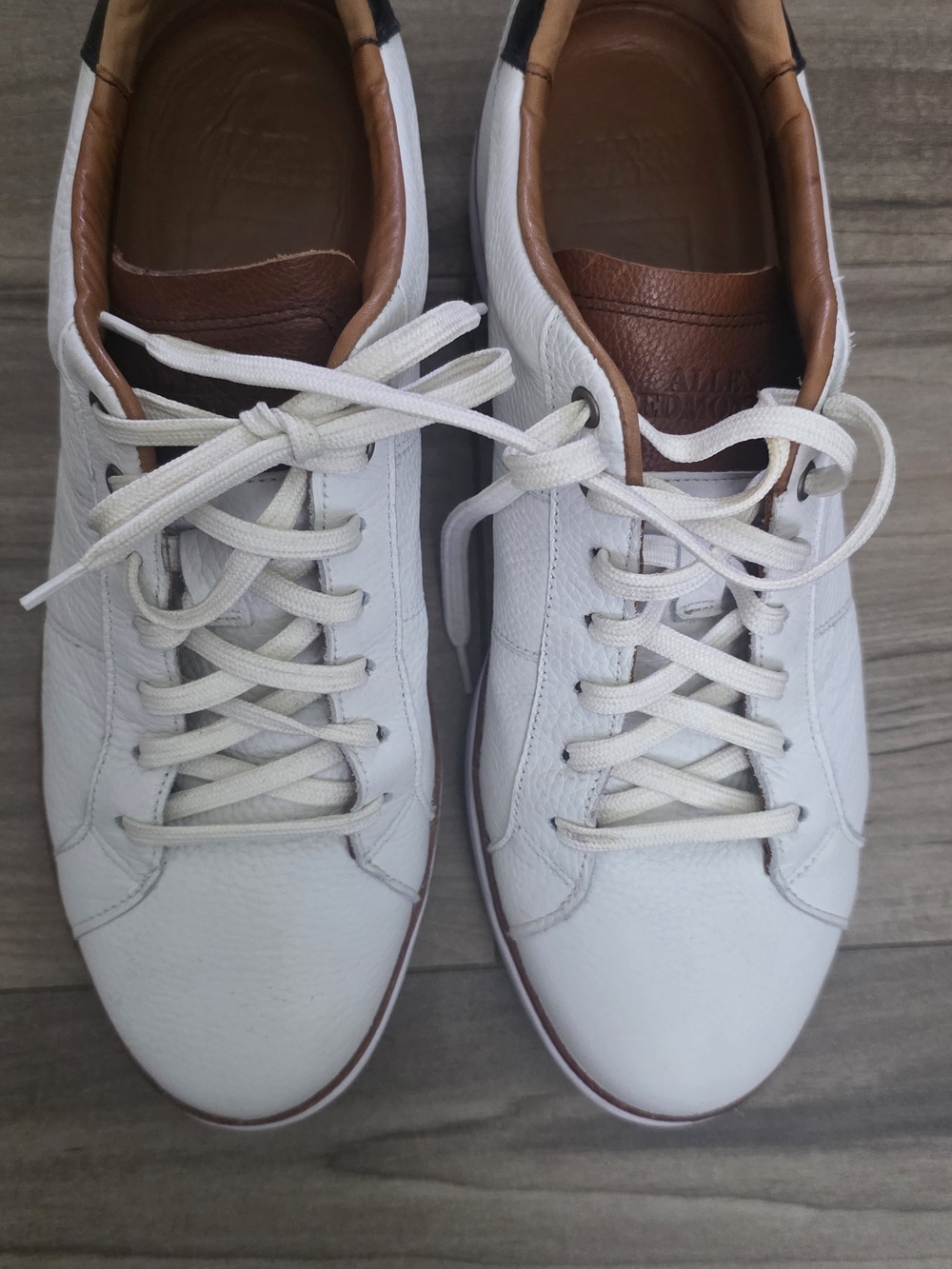 Allen Edmonds Pines Derby Golf Mens White Leather Sneakers